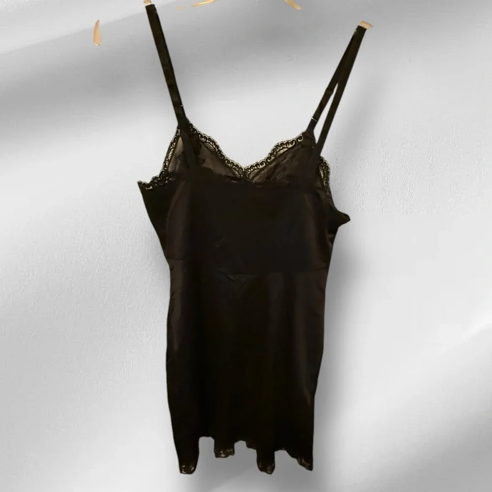 Vintage Gossard Artemis Black Full Nylon Slip - Picture 4 of 6